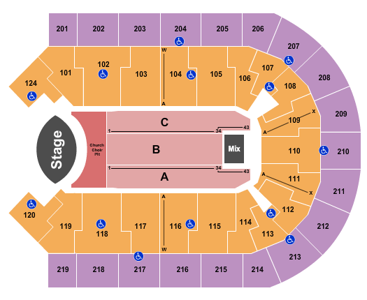 Denny Sanford Premier Center Eric Church Seating Chart